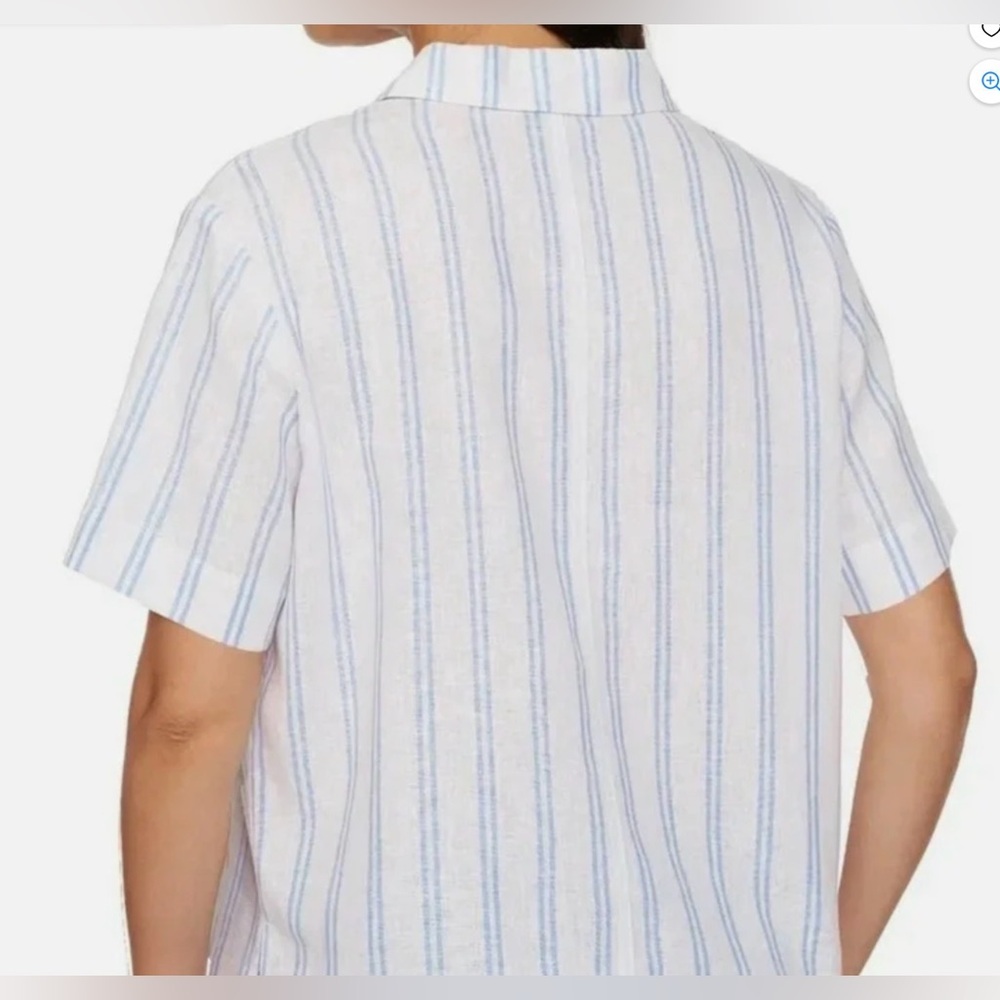Buffalo - David Bitton Women's Linen Blend Button Front Shirt -Large -NWT - Picture 2 of 4